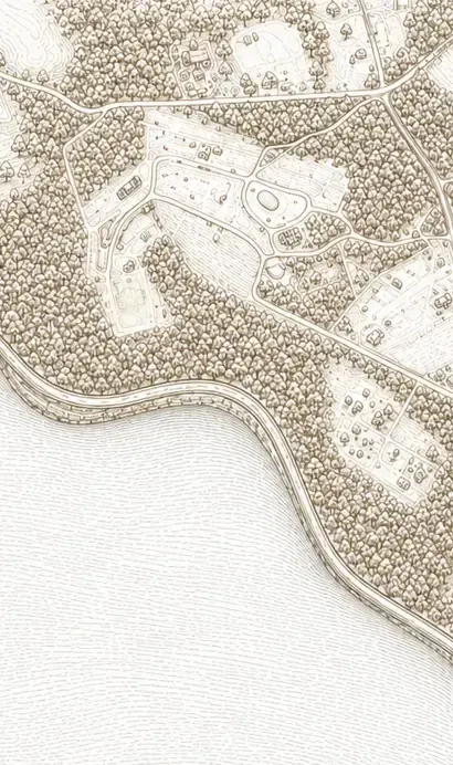 Illustrated map of the Garden Route showing the lagoon and roads leading to ENON HEIGHTS
